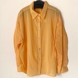 Vince Orange Button-Up Shirt 2X NWT